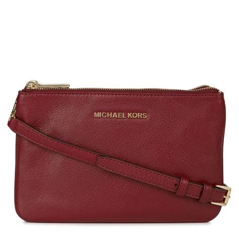 michael michael kors leather crossbody bag|Michael Kors burgundy crossbody bag.